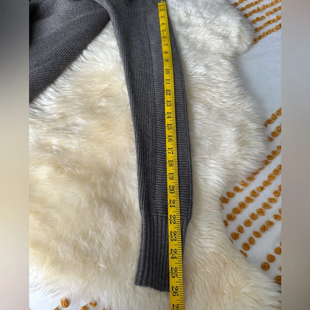 Lululemon Cozy Calling Turtleneck Knit Sweater Heathered Taupe Gray Pima Cotton